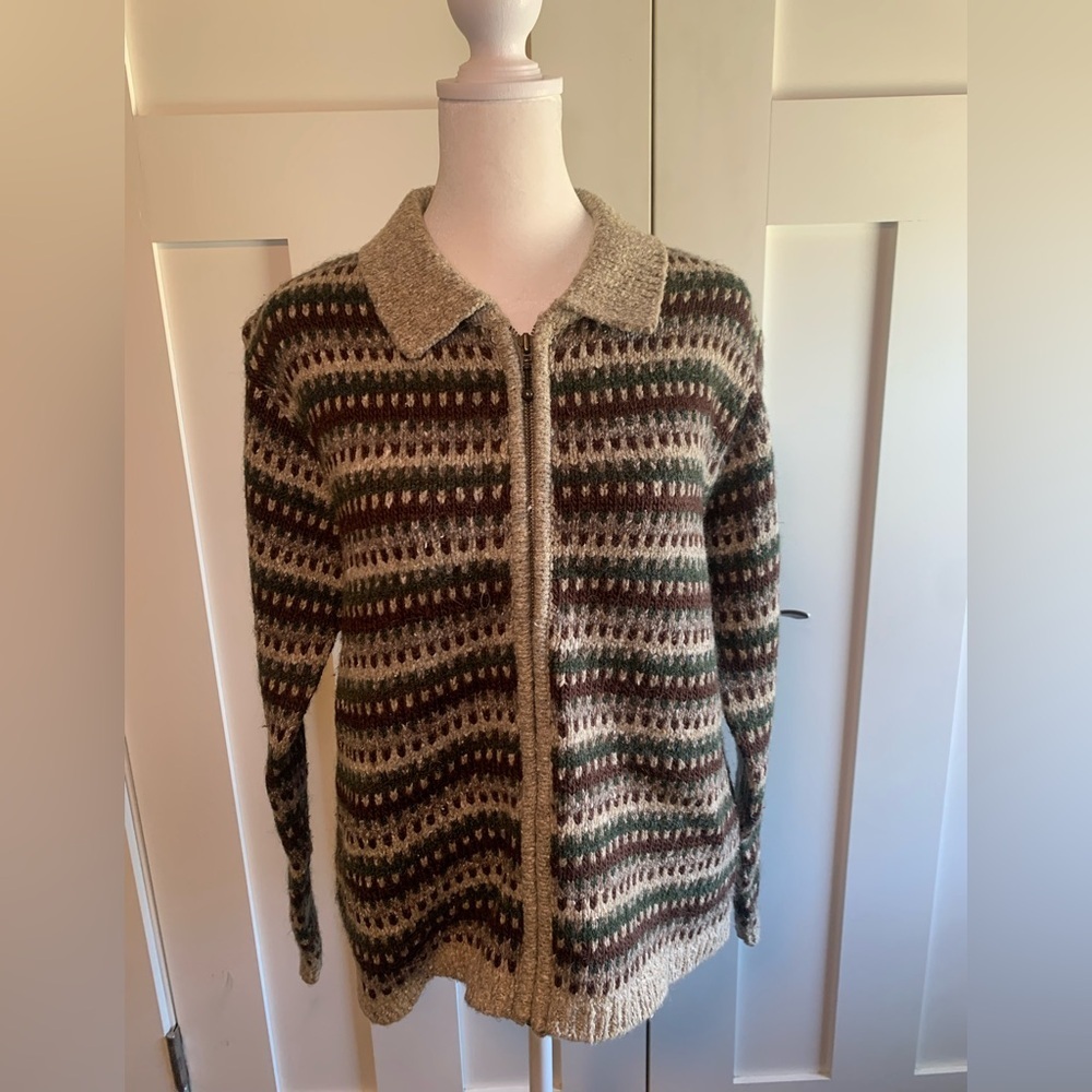 Vintage Wool Zip Up Jacket Women’s Size Medium